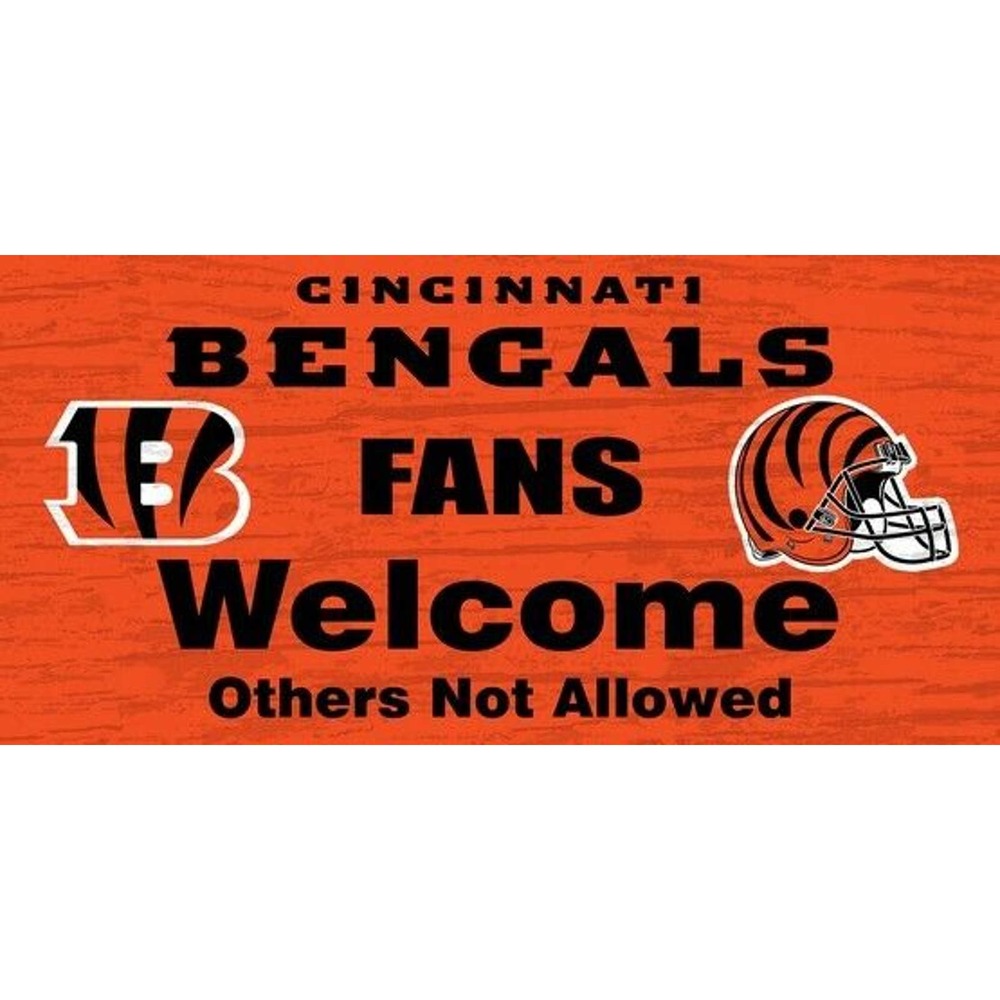 NFL Cincinnati Bengals Fans Sign 6" x 12" Super Bowl Burrow Welcome Wooden